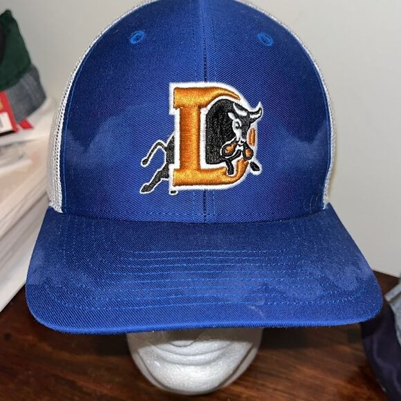 Brand 47 Durham Bulls Blue white mesh snapback trucker style baseball cap hat - Picture 1 of 3